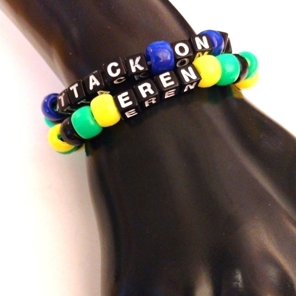 HANDMADE Attack on Titan and Eren Yeager kandi Bracelet set - Picture 5 of 5